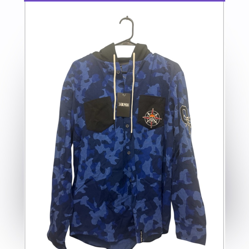 STRAW HAT CREW HOODED CAMO FLANNEL
